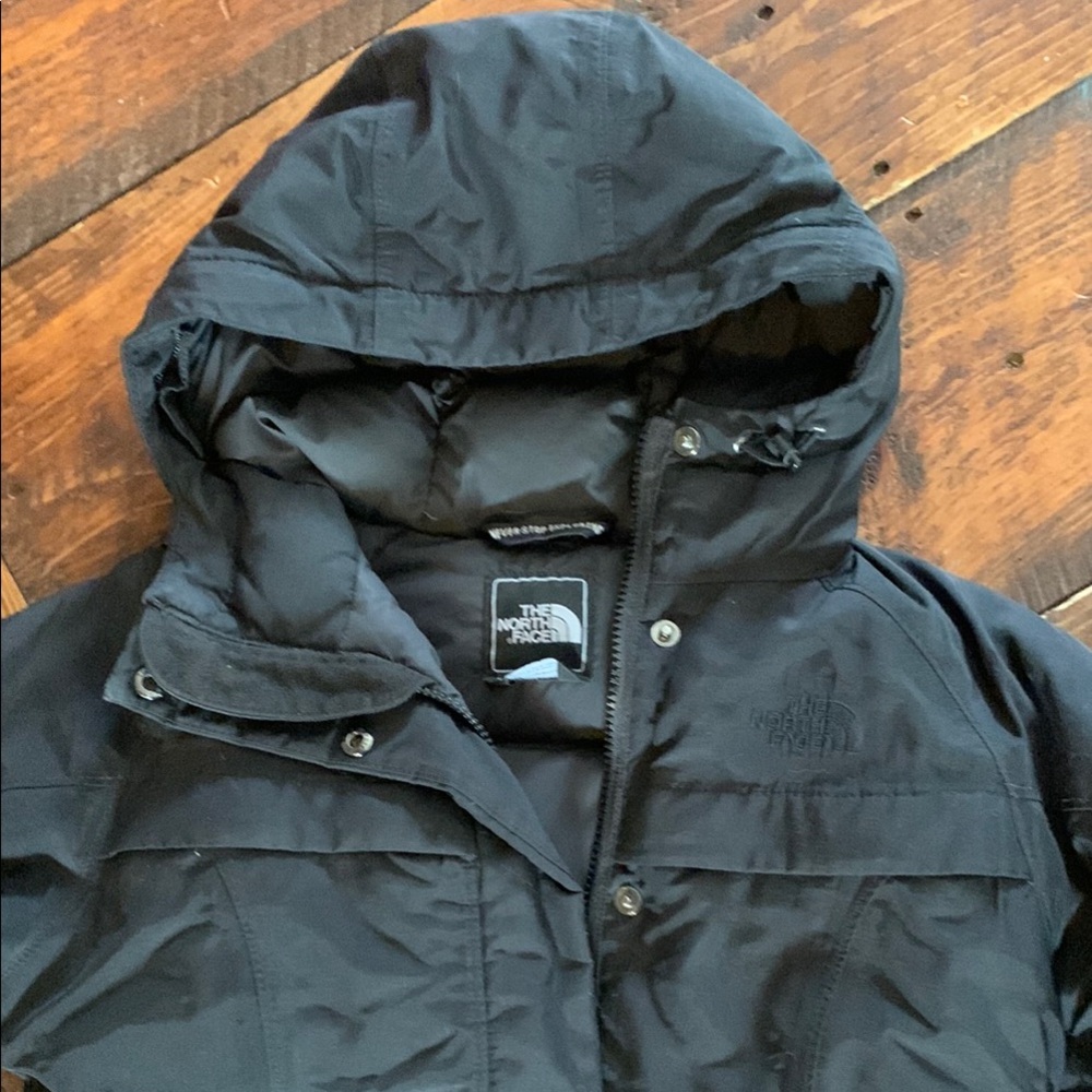Women's Black Hooded Jacket - Picture 2 of 7